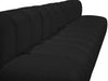 Arc Boucle Fabric 7pc. Sectional Black - 102Black-S7C - Vega Furniture