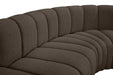 Arc Boucle Fabric 7pc. Sectional Brown - 102Brown-S7C - Vega Furniture