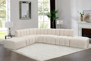 Arc Boucle Fabric 7pc. Sectional Cream - 102Cream-S7A - Vega Furniture