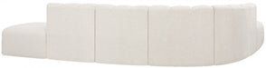 Arc Boucle Fabric 7pc. Sectional Cream - 102Cream-S7A - Vega Furniture