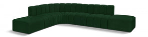 Arc Boucle Fabric 7pc. Sectional Green - 102Green-S7A - Vega Furniture