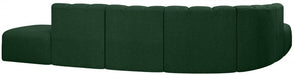 Arc Boucle Fabric 7pc. Sectional Green - 102Green-S7A - Vega Furniture
