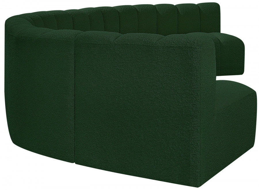 Arc Boucle Fabric 7pc. Sectional Green - 102Green-S7B - Vega Furniture