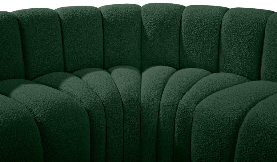 Arc Boucle Fabric 7pc. Sectional Green - 102Green-S7B - Vega Furniture