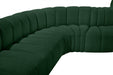 Arc Boucle Fabric 7pc. Sectional Green - 102Green-S7C - Vega Furniture