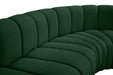 Arc Boucle Fabric 7pc. Sectional Green - 102Green-S7C - Vega Furniture