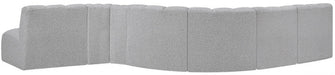 Arc Boucle Fabric 7pc. Sectional Grey - 102Grey-S7C - Vega Furniture