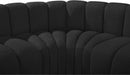 Arc Boucle Fabric 8pc. Sectional Black - 102Black-S8A - Vega Furniture