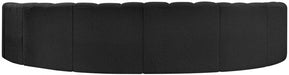 Arc Boucle Fabric 8pc. Sectional Black - 102Black-S8B - Vega Furniture