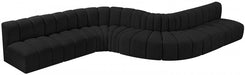 Arc Boucle Fabric 8pc. Sectional Black - 102Black-S8C - Vega Furniture