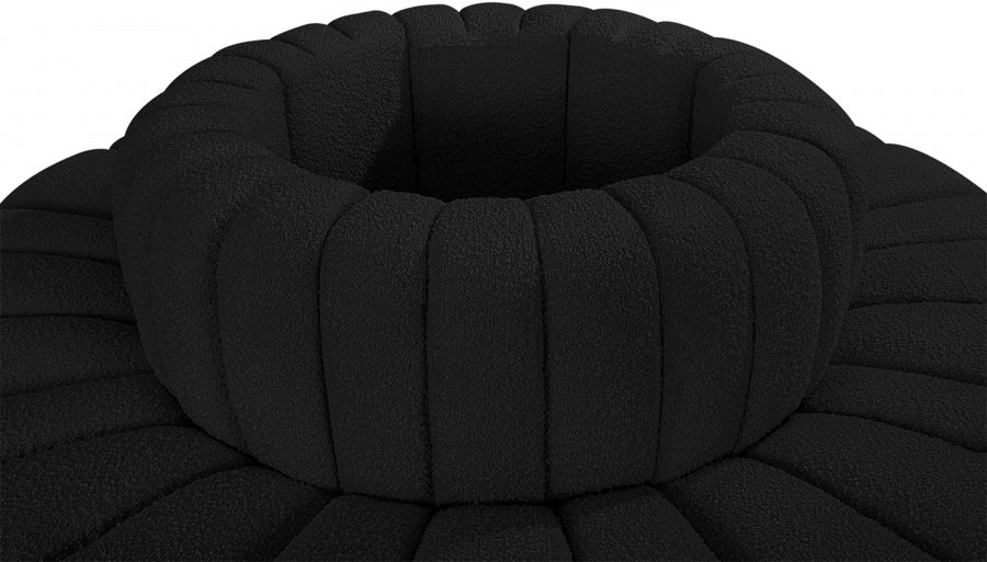Arc Boucle Fabric 8pc. Sectional Black - 102Black-S8D - Vega Furniture