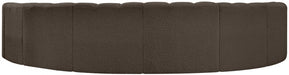 Arc Boucle Fabric 8pc. Sectional Brown - 102Brown-S8B - Vega Furniture