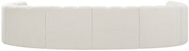 Arc Boucle Fabric 8pc. Sectional Cream - 102Cream-S8A - Vega Furniture