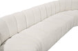 Arc Boucle Fabric 8pc. Sectional Cream - 102Cream-S8A - Vega Furniture