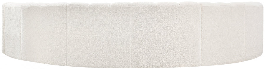 Arc Boucle Fabric 8pc. Sectional Cream - 102Cream-S8B - Vega Furniture