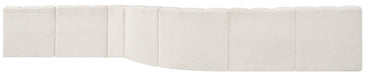 Arc Boucle Fabric 8pc. Sectional Cream - 102Cream-S8C - Vega Furniture