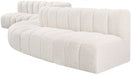 Arc Boucle Fabric 8pc. Sectional Cream - 102Cream-S8C - Vega Furniture