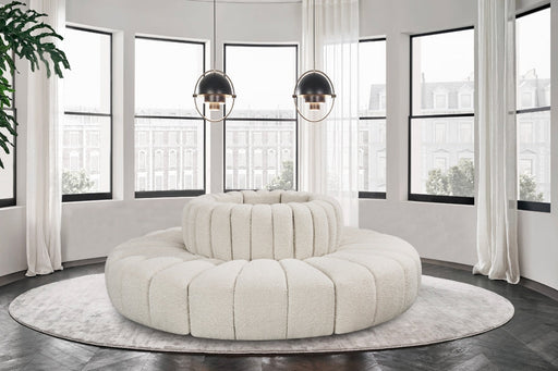 Arc Boucle Fabric 8pc. Sectional Cream - 102Cream-S8D - Vega Furniture