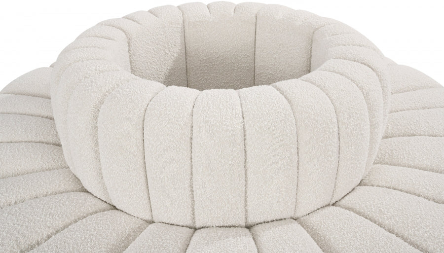 Arc Boucle Fabric 8pc. Sectional Cream - 102Cream-S8D - Vega Furniture