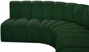 Arc Boucle Fabric 8pc. Sectional Green - 102Green-S8A - Vega Furniture