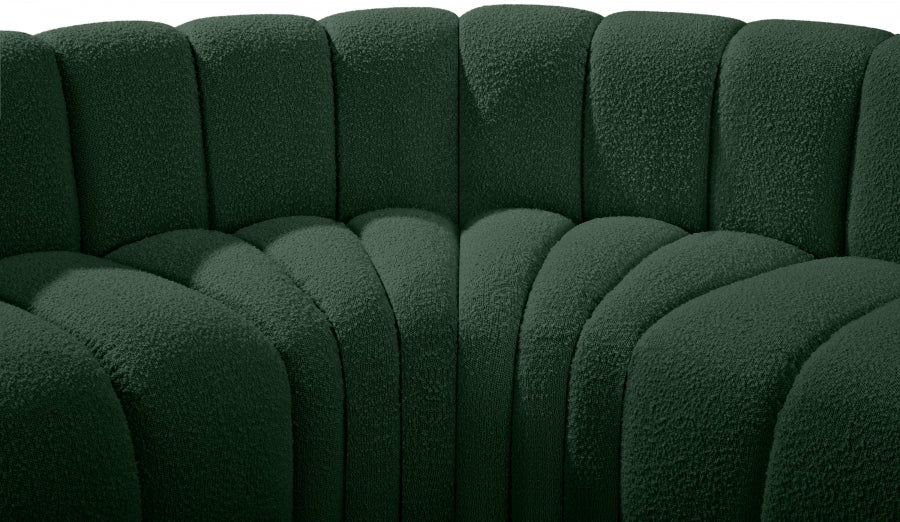 Arc Boucle Fabric 8pc. Sectional Green - 102Green-S8A - Vega Furniture