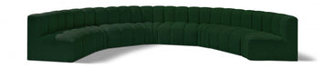 Arc Boucle Fabric 8pc. Sectional Green - 102Green-S8B - Vega Furniture