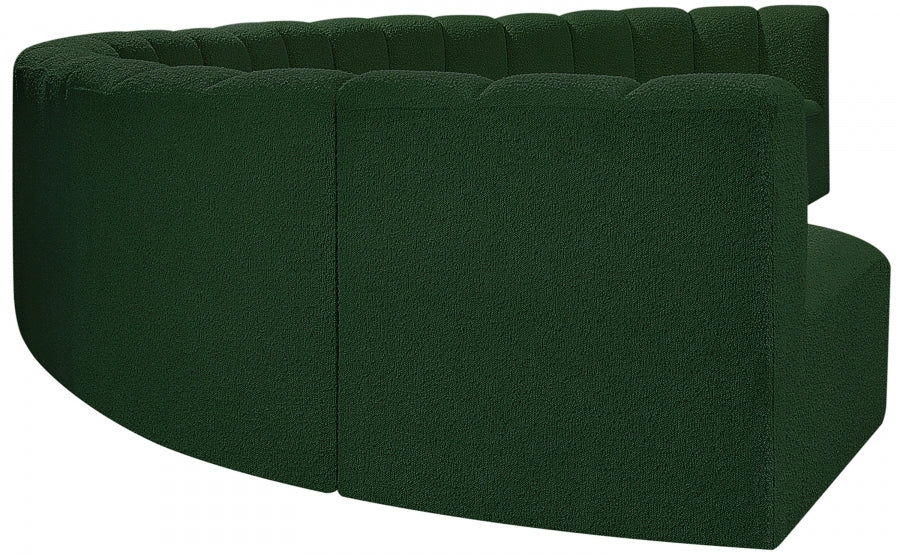 Arc Boucle Fabric 8pc. Sectional Green - 102Green-S8B - Vega Furniture