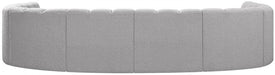Arc Boucle Fabric 8pc. Sectional Grey - 102Grey-S8A - Vega Furniture