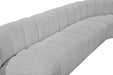 Arc Boucle Fabric 8pc. Sectional Grey - 102Grey-S8A - Vega Furniture