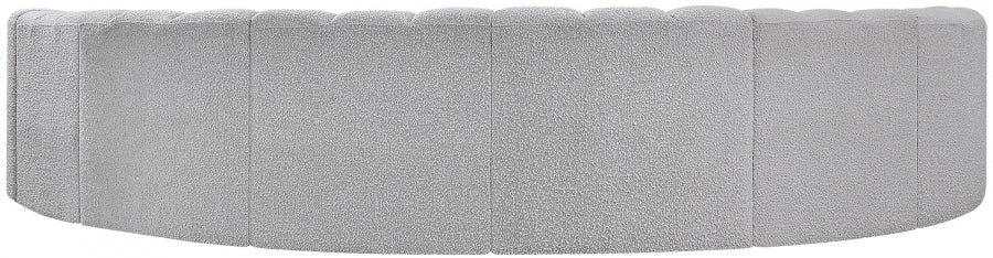 Arc Boucle Fabric 8pc. Sectional Grey - 102Grey-S8B - Vega Furniture