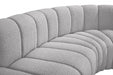 Arc Boucle Fabric 8pc. Sectional Grey - 102Grey-S8C - Vega Furniture