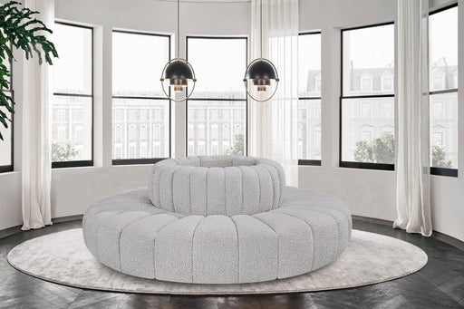Arc Boucle Fabric 8pc. Sectional Grey - 102Grey-S8D - Vega Furniture