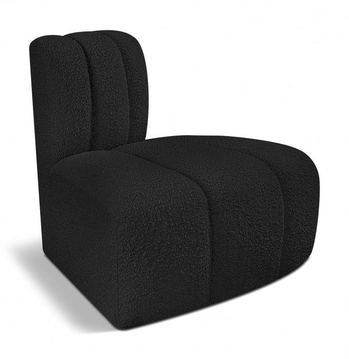 Arc Boucle Fabric Modular Chair Black - 102Black-RC - Vega Furniture