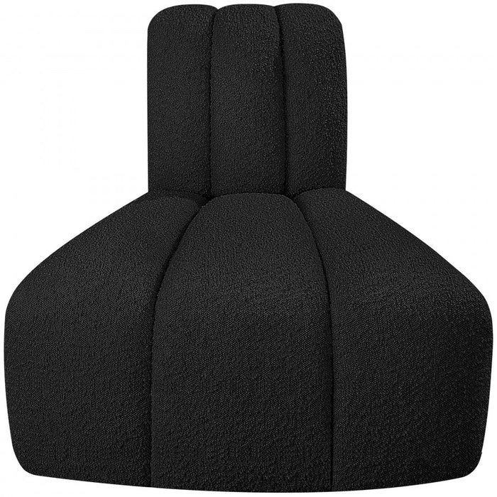 Arc Boucle Fabric Modular Chair Black - 102Black-RC - Vega Furniture