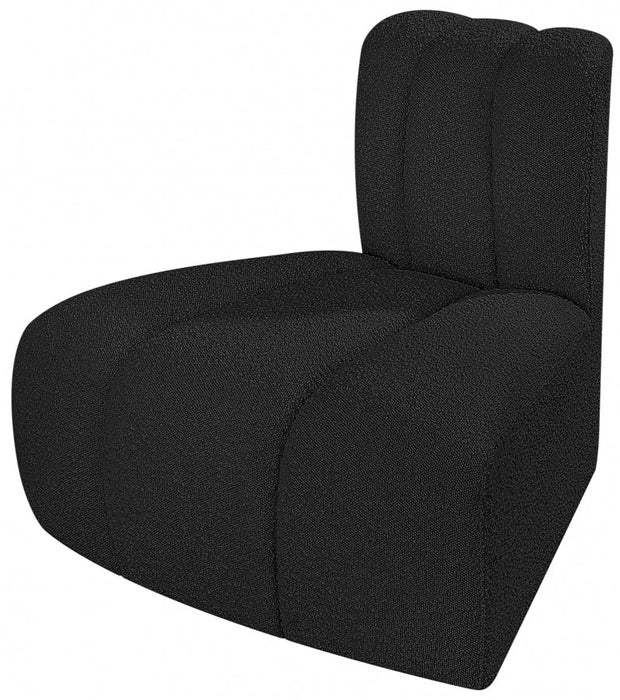 Arc Boucle Fabric Modular Chair Black - 102Black-RC - Vega Furniture