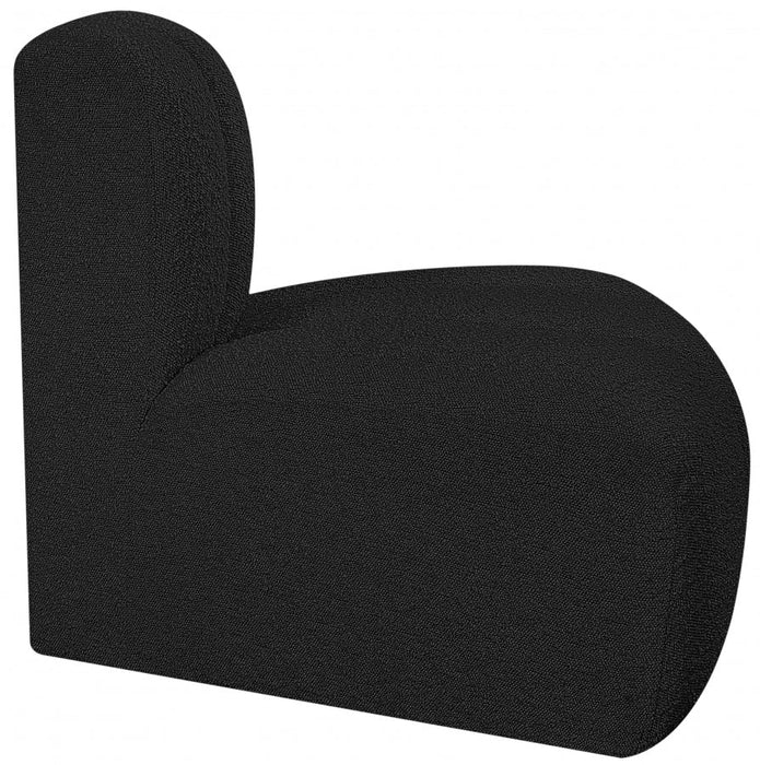 Arc Boucle Fabric Modular Chair Black - 102Black-RC - Vega Furniture