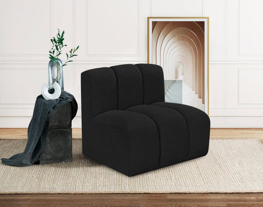 Arc Boucle Fabric Modular Chair Black - 102Black-ST - Vega Furniture