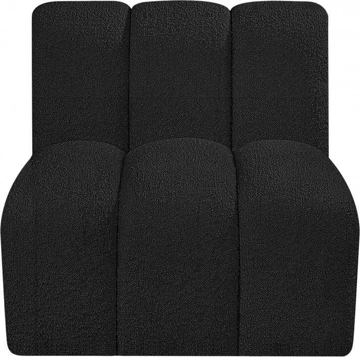 Arc Boucle Fabric Modular Chair Black - 102Black-ST - Vega Furniture