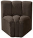 Arc Boucle Fabric Modular Chair Brown - 102Brown-CC - Vega Furniture