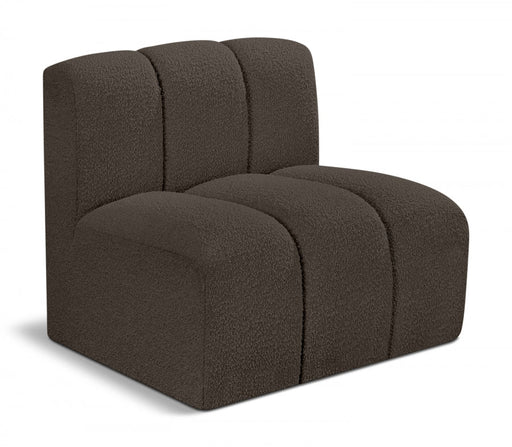 Arc Boucle Fabric Modular Chair Brown - 102Brown-ST - Vega Furniture