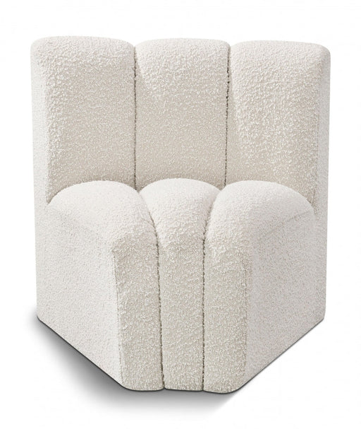 Arc Boucle Fabric Modular Chair Cream - 102Cream-CC - Vega Furniture