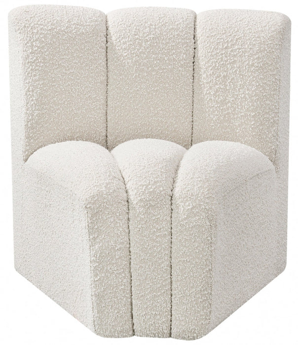 Arc Boucle Fabric Modular Chair Cream - 102Cream-CC - Vega Furniture