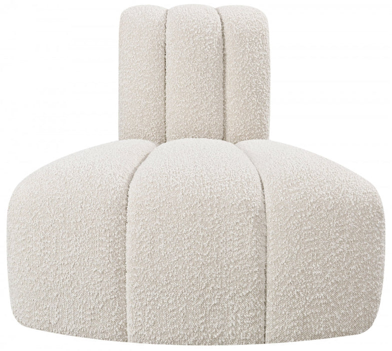 Arc Boucle Fabric Modular Chair Cream - 102Cream-RC - Vega Furniture