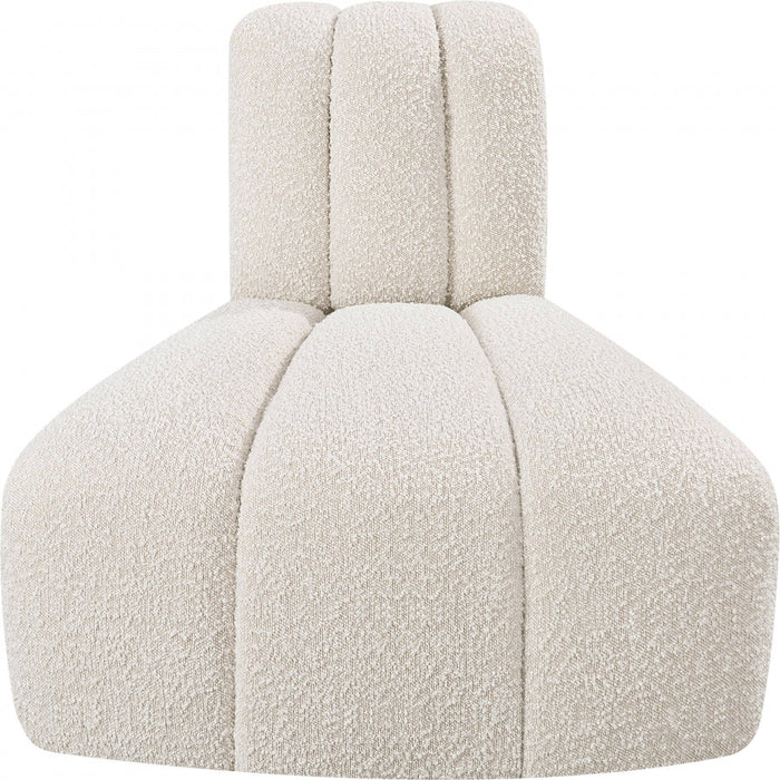 Arc Boucle Fabric Modular Chair Cream - 102Cream-RC - Vega Furniture