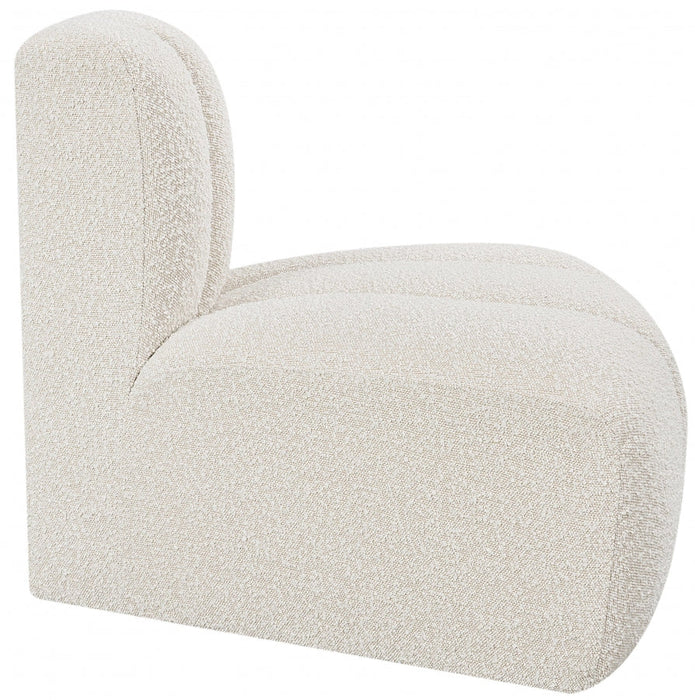 Arc Boucle Fabric Modular Chair Cream - 102Cream-RC - Vega Furniture