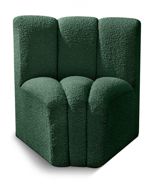 Arc Boucle Fabric Modular Chair Green - 102Green-CC - Vega Furniture