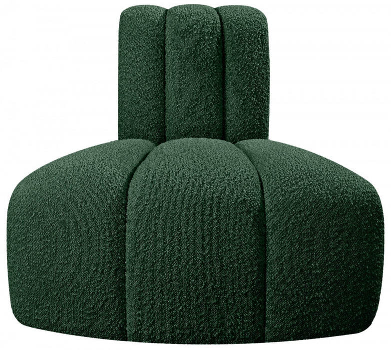 Arc Boucle Fabric Modular Chair Green - 102Green-RC - Vega Furniture