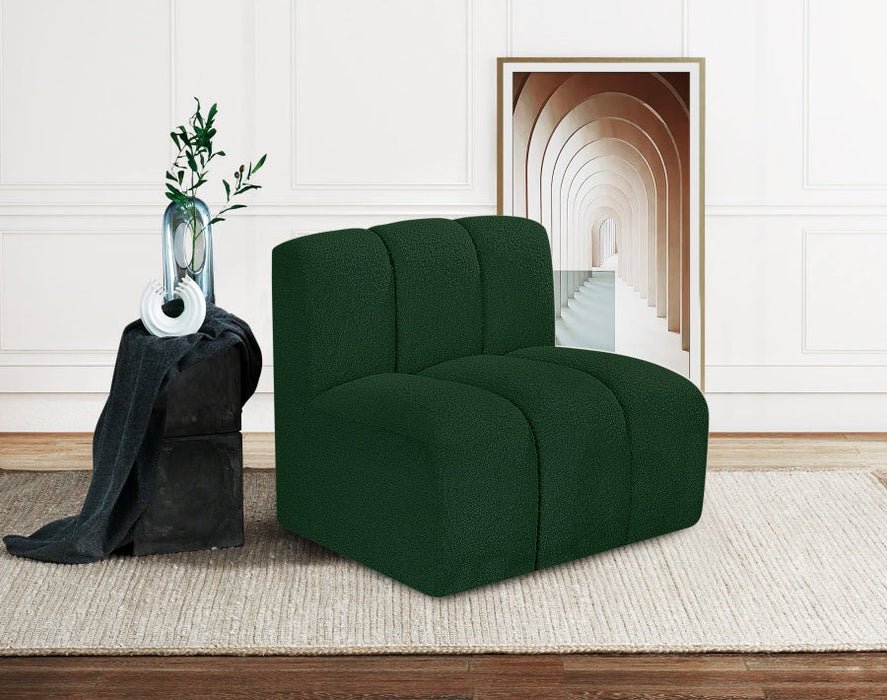 Arc Boucle Fabric Modular Chair Green - 102Green-ST - Vega Furniture