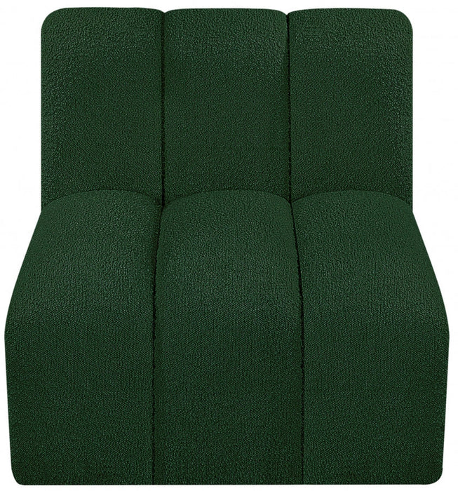 Arc Boucle Fabric Modular Chair Green - 102Green-ST - Vega Furniture