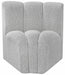 Arc Boucle Fabric Modular Chair Grey - 102Grey-CC - Vega Furniture